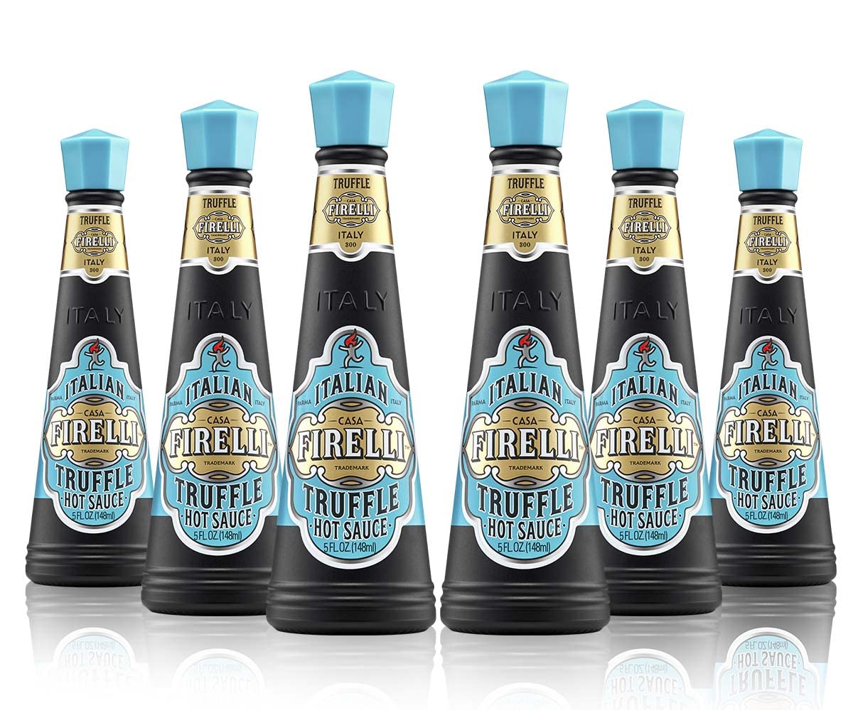 Firelli Truffle Infused Hot Sauce – Italian Gourmet Spicy Sauce (6 Pack)