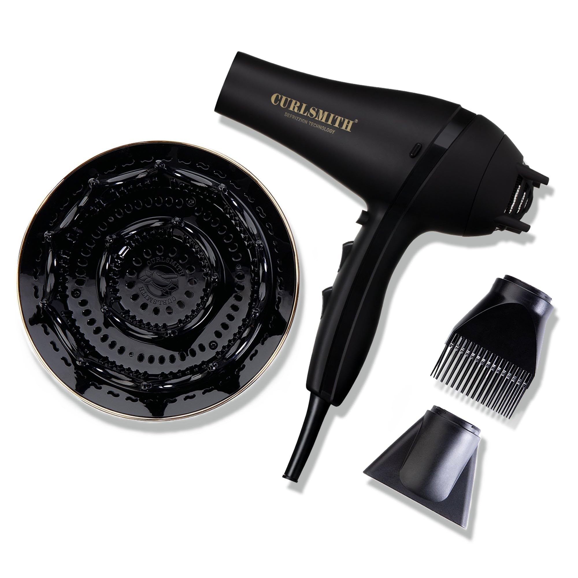 Curlsmith Defrizzion Hair Dryer | 8-Inch Diffuser for Curly Hair