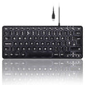 Perixx PERIBOARD-332 Backlit Mini Wired Keyboard | Large Font | UK QWERTY
