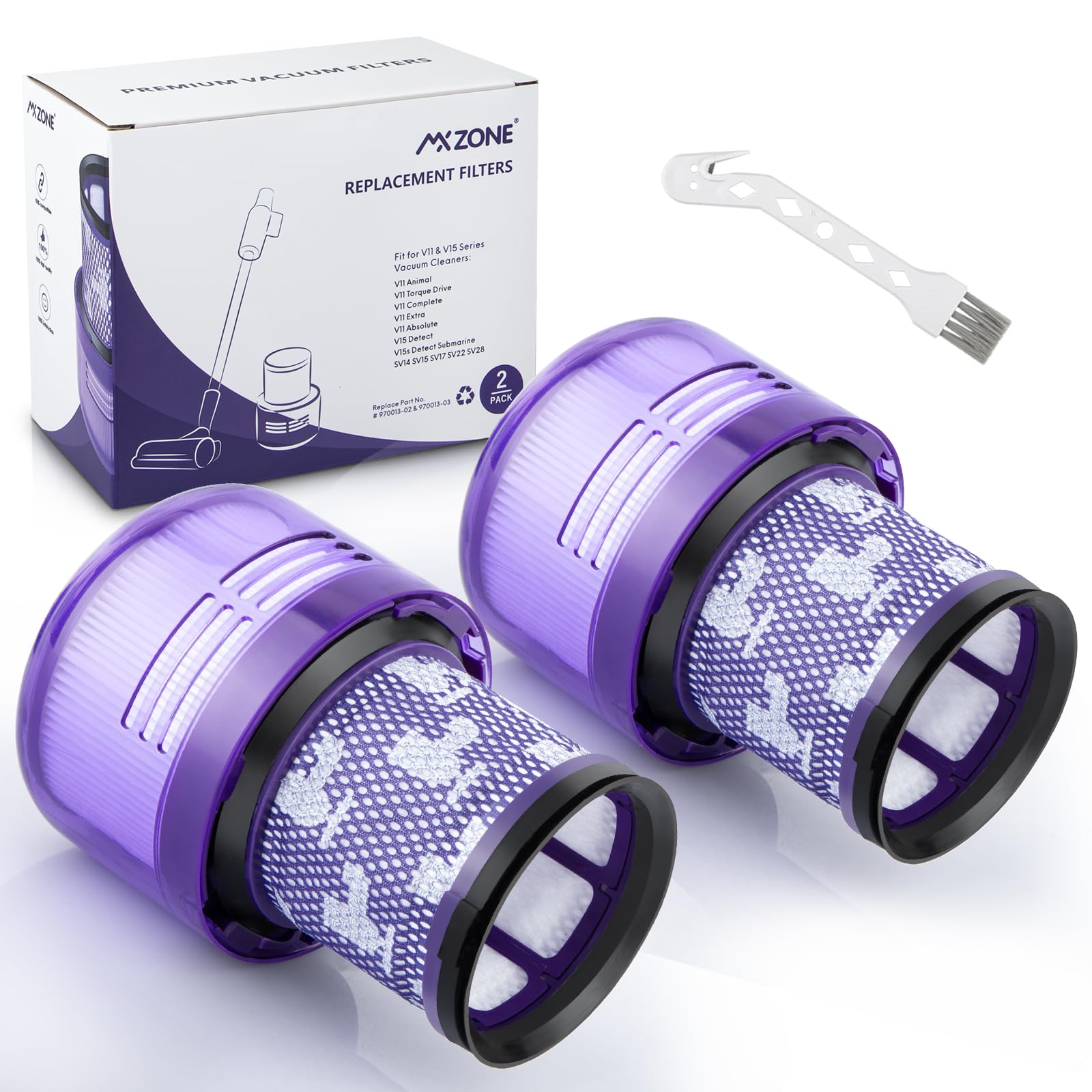 MXZONE V11 SV14 Vacuum Filter Replacement for Animal & Torque Drive | 2 Pack