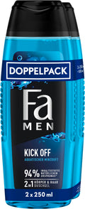 Fa Men Kick Off 2-in-1 Shower Gel | Aquatic Mint Hair & Body | 2 x 250ml