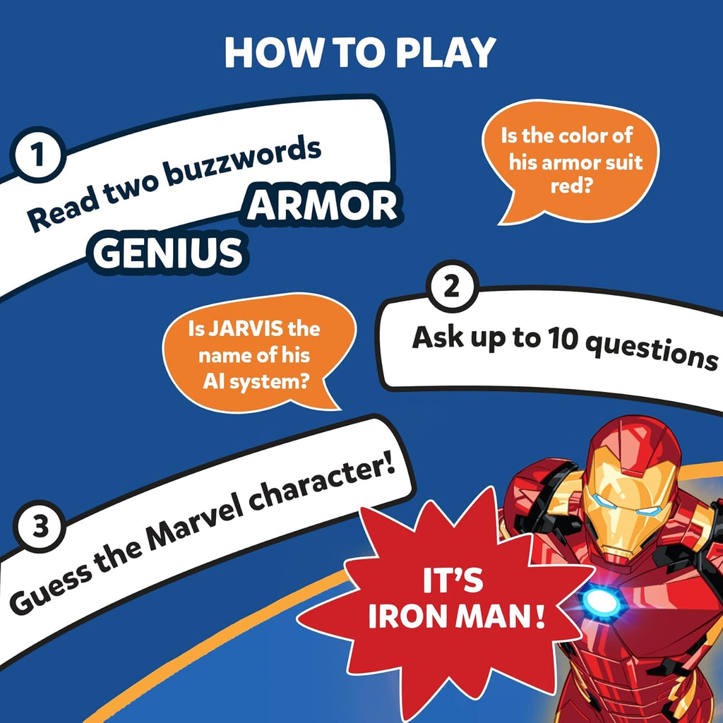 Skillmatics Guess in 10 Marvel Edition - Trivia Card Game for Kids