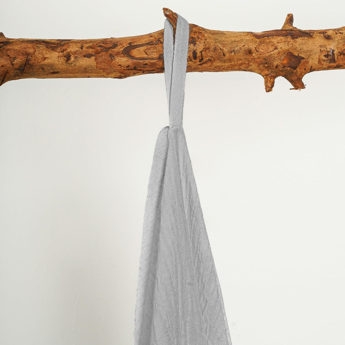 HSOFTIFY 100% Pure Linen Bath Towel with Pleated for Bathroom, Light Gray - image 4