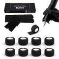 EZ Tattoo Machine Pen Covers and Grip Tape Set - 200 Sleeves & 9 Wraps