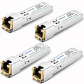 QSFPTEK 1000BASE-T RJ45 SFP Transceiver – 1G Copper Module, 4-Pack