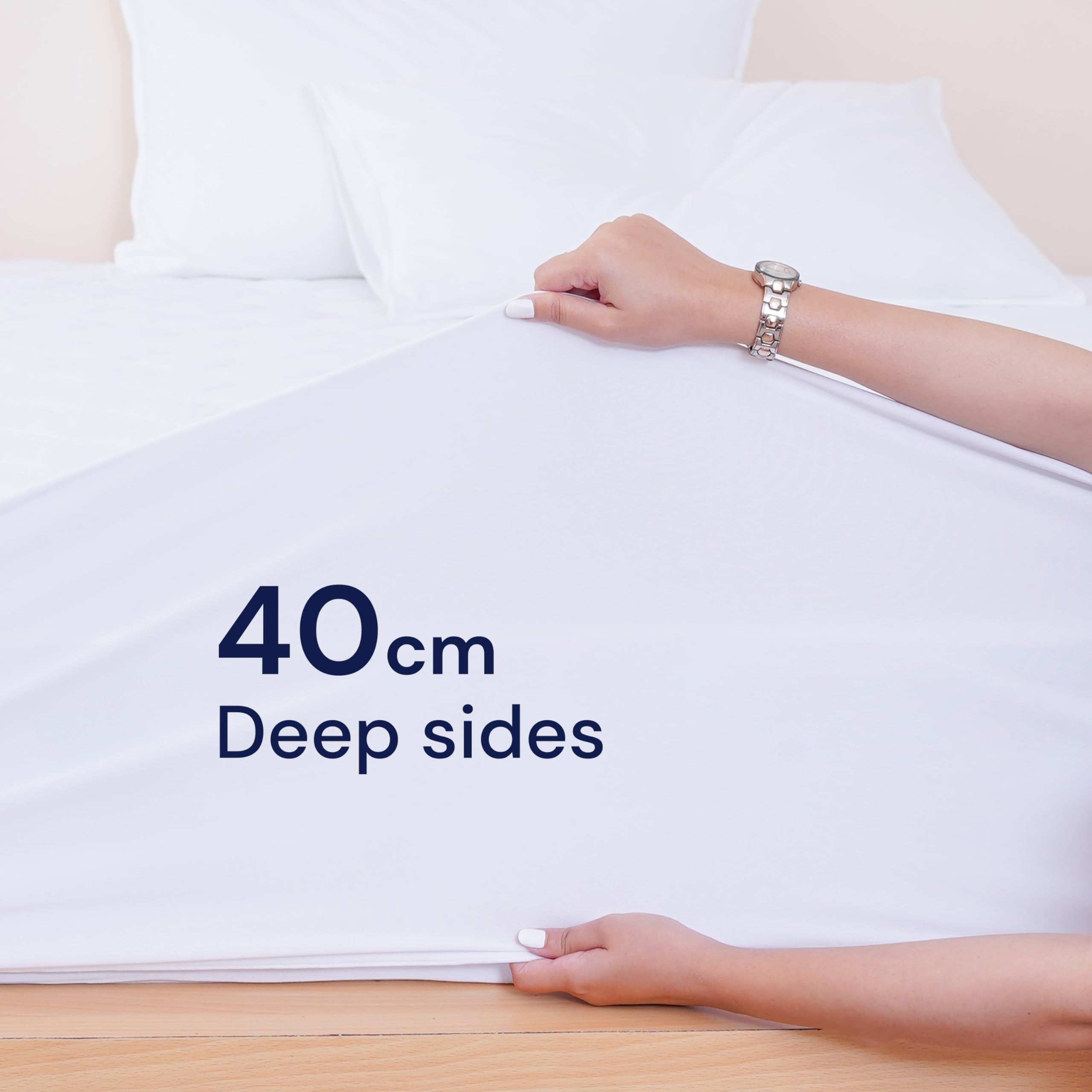 Sheet Story Quilted Small Double Mattress Protector – 40cm Extra Deep