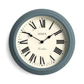 Jones Clocks Venetian Wall Clock – 30cm Blue Roman Numeral Round Clock