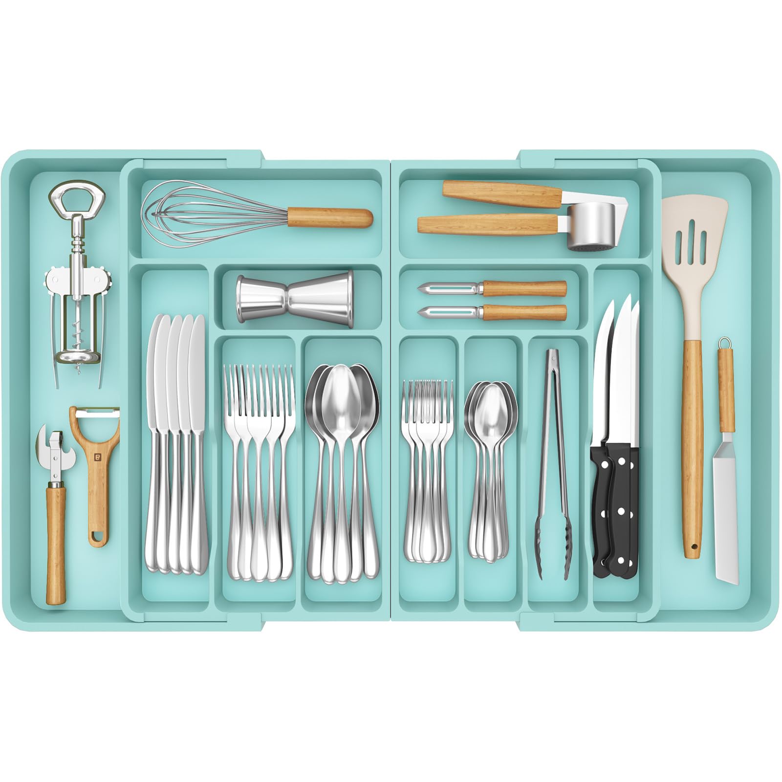 Lifewit Extra Large Cutlery Drawer Organiser | Expandable Utensil Tray