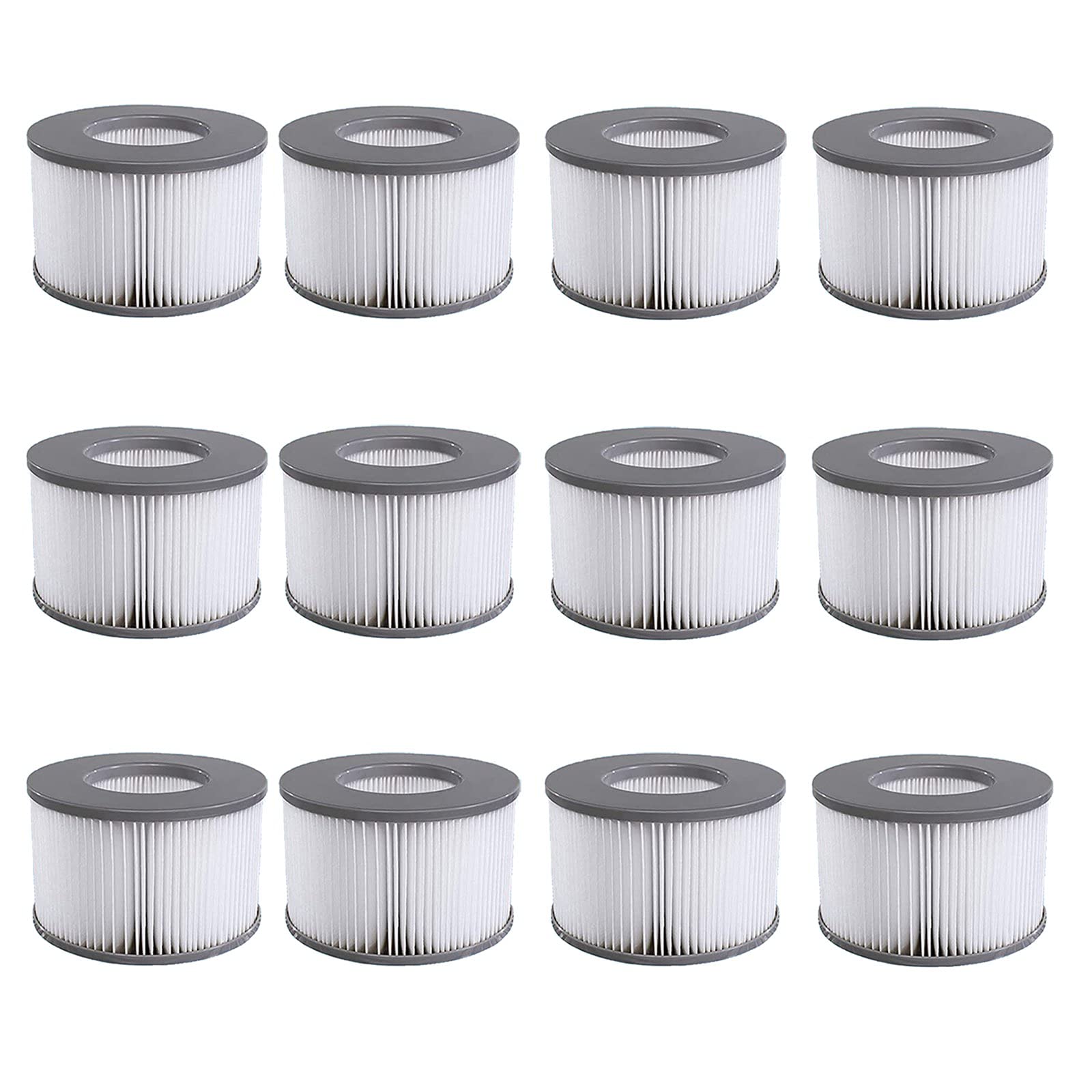 Mscomft MSPA Replacement Filter Cartridge for Inflatable Hot Tubs – 12 Pack