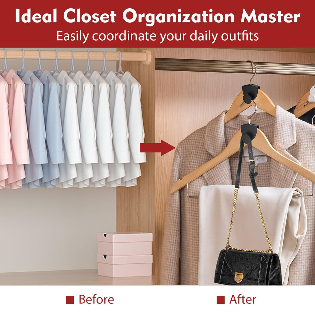 Space Saving Hangers 20Pcs, Upgrade 40LbMax Heavy Duty Hanger Hooks Space Saver for Clothes, Hanger Connector Hooks