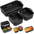 Alyvisun Silicone Air Fryer Liners – 3PCS Foldable Reusable Baskets