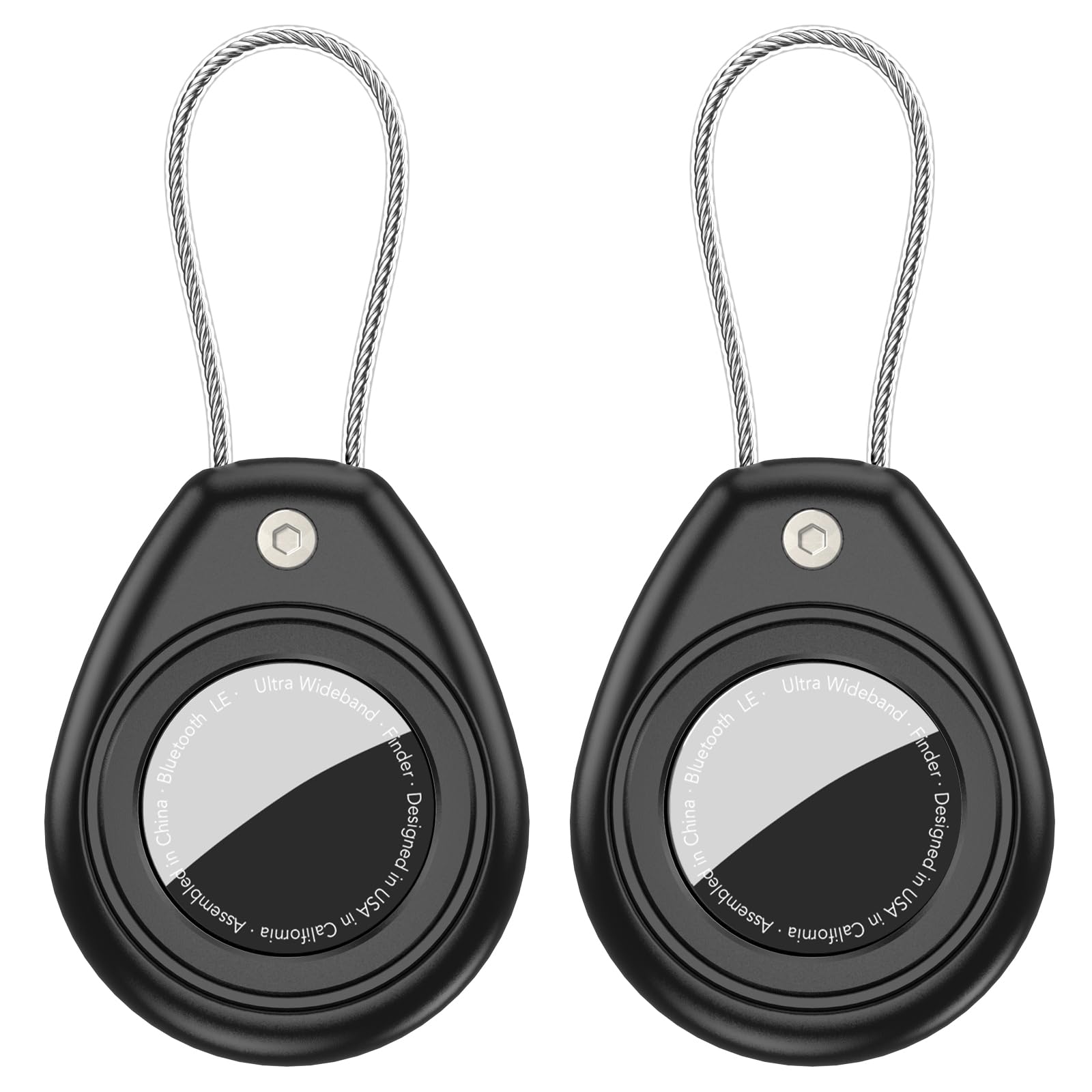 Aimtel AirTag Holder Case Keychain (2 Pack) – Anti-Lost Keyring