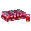 Coca-Cola Classic Cherry Soft Drink - 330ml Cans (Pack of 24)