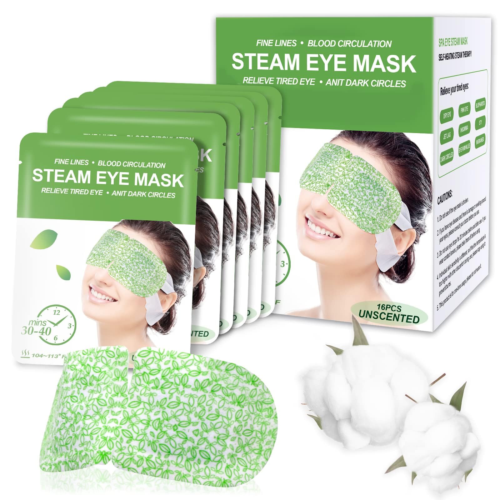 BeMyLady Self Heating Steam Eye Mask for Dry Eyes and Sleep – 16 Pack