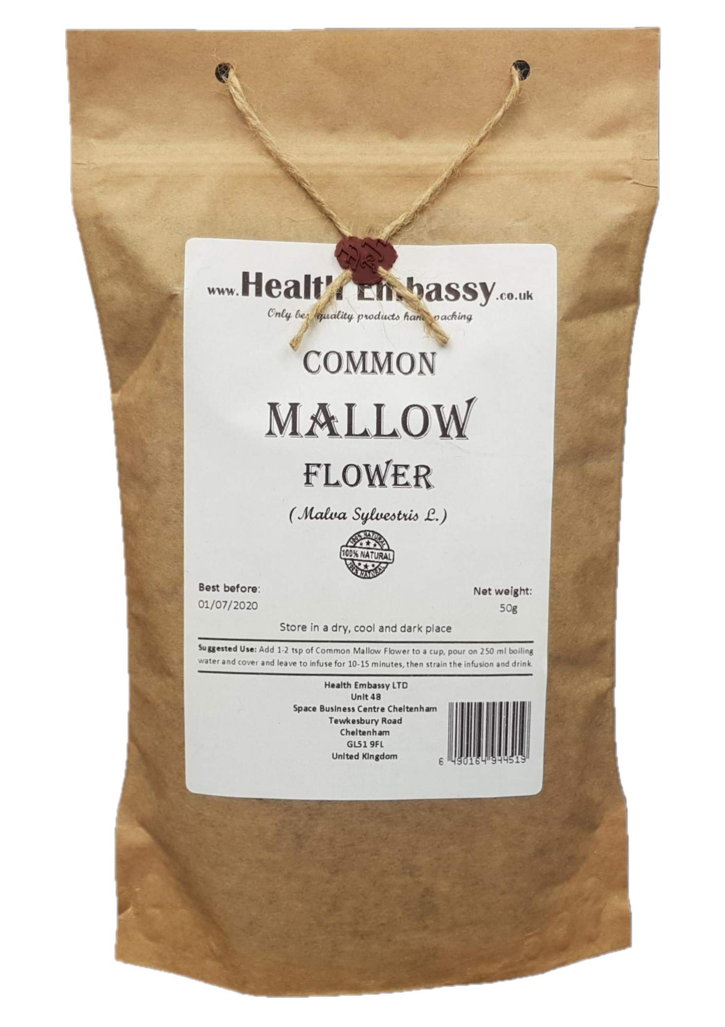 Common Mallow Flower Tea | Malva Sylvestris L | Health Embassy | 100g