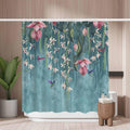 Woutay Floral Shower Curtain – Mold Resistant Waterproof Polyester Fabric