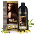 Dark Brown Hair Dye Shampoo | 3-in-1 Gray Hair Coverage | 500ml