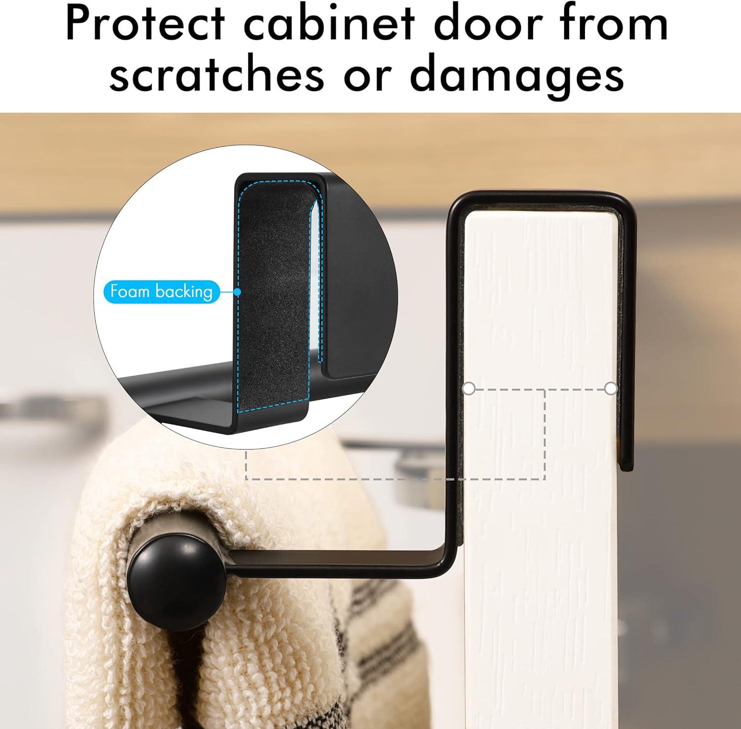KES Over the Door Towel Bar - Rustproof Cabinet Rack, Set of 2