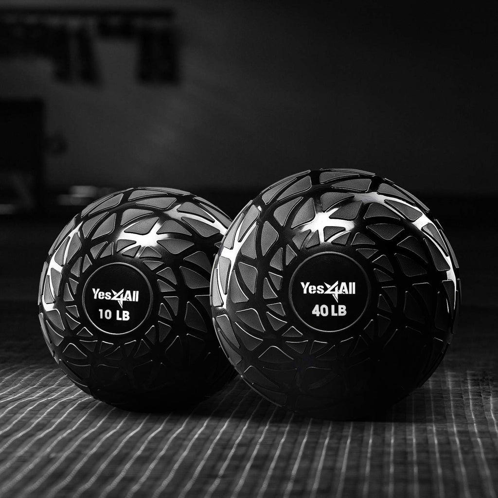 Yes4All Sand-Filled Slam Ball – No-Bounce Medicine Ball for CrossFit