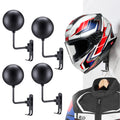 Motofans Wall Mount Helmet Holder | Rotating Metal Rack with Hooks