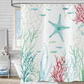 Hnmdmyi Starfish & Tropical Fish Shower Curtain | Waterproof Polyester 71x79"