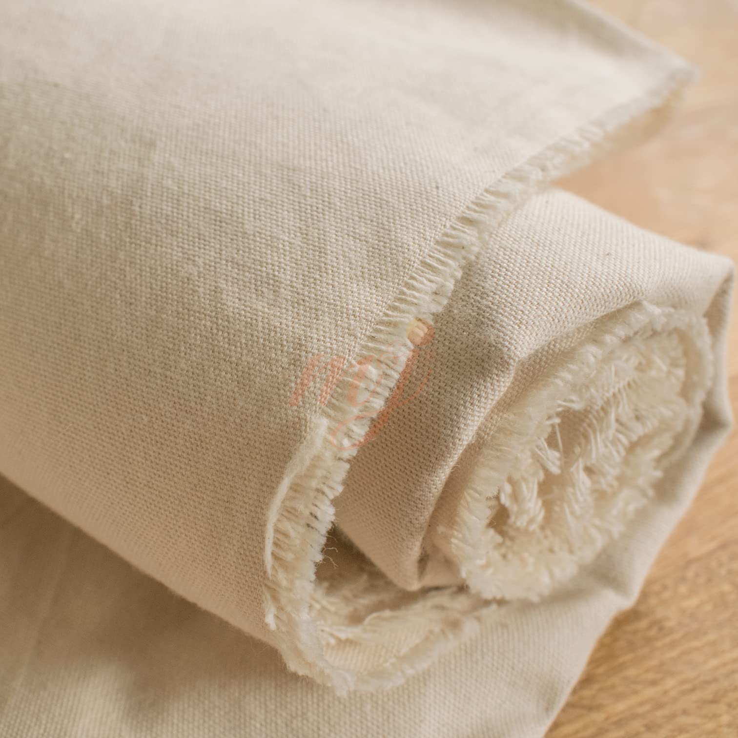 Jolof Store Natural Unbleached 100% Cotton Canvas Fabric - 10 Metre