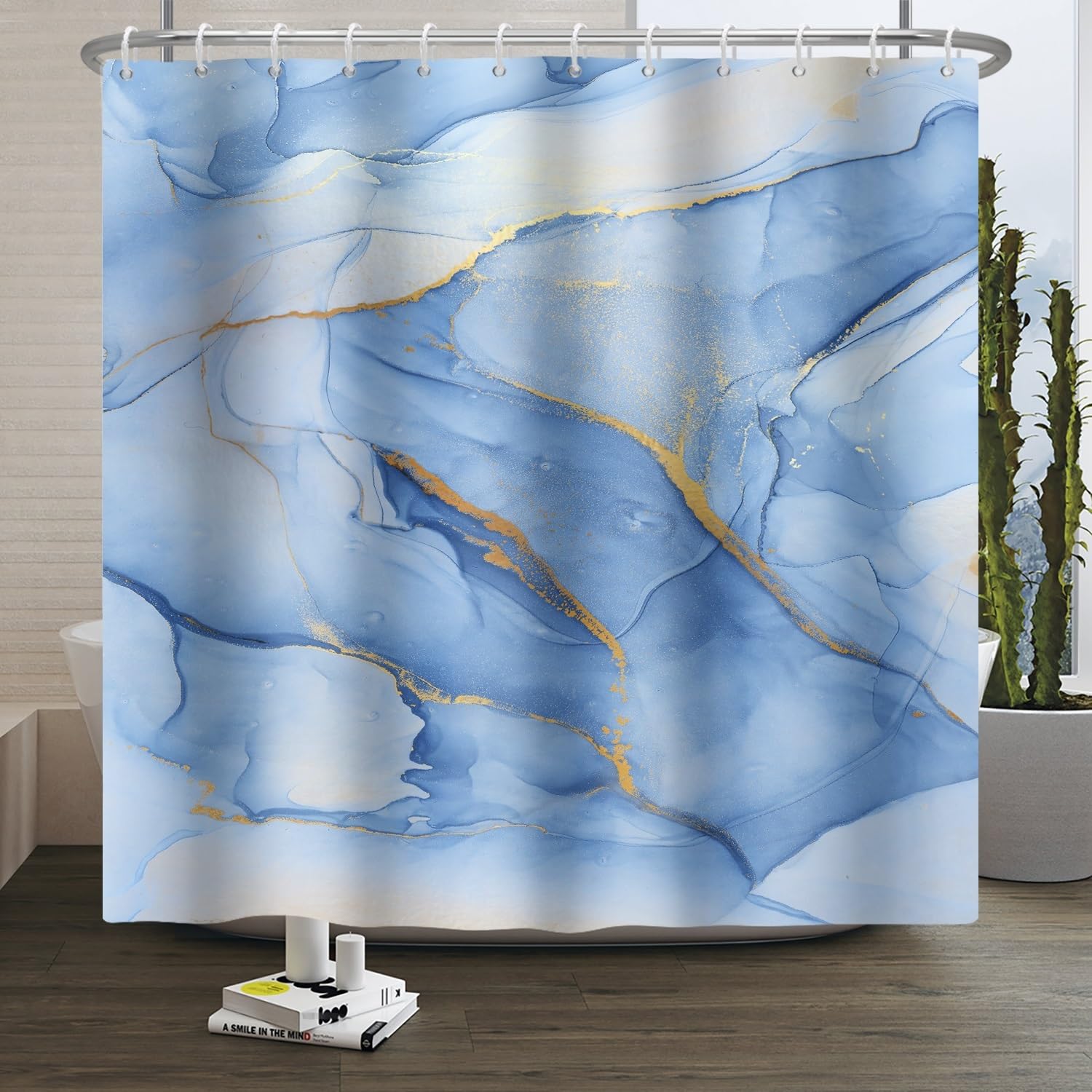 Jolof Store Marble Shower Curtain | Waterproof Polyester Bathroom Decor