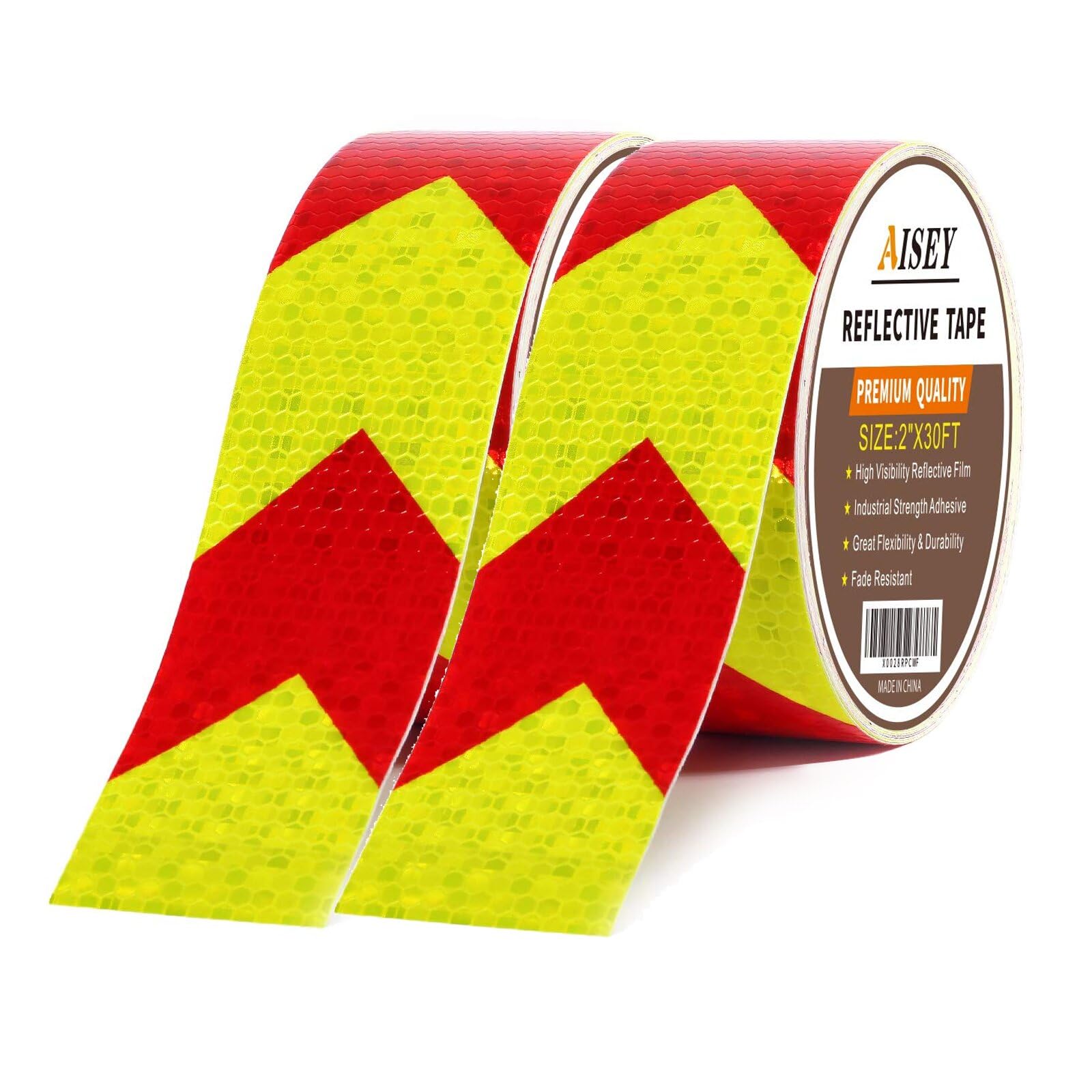 Reflective Tape – White High Vis Waterproof Safety Tape, 2 Pack