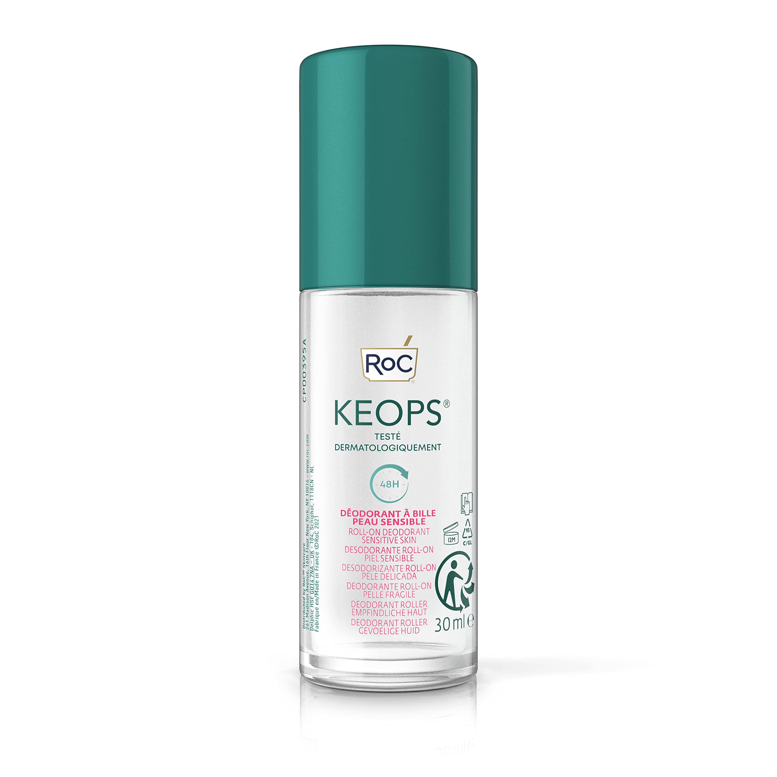 RoC KEOPS Sensitive Skin Roll-On Deodorant – 48H Anti-Perspirant – 30ml