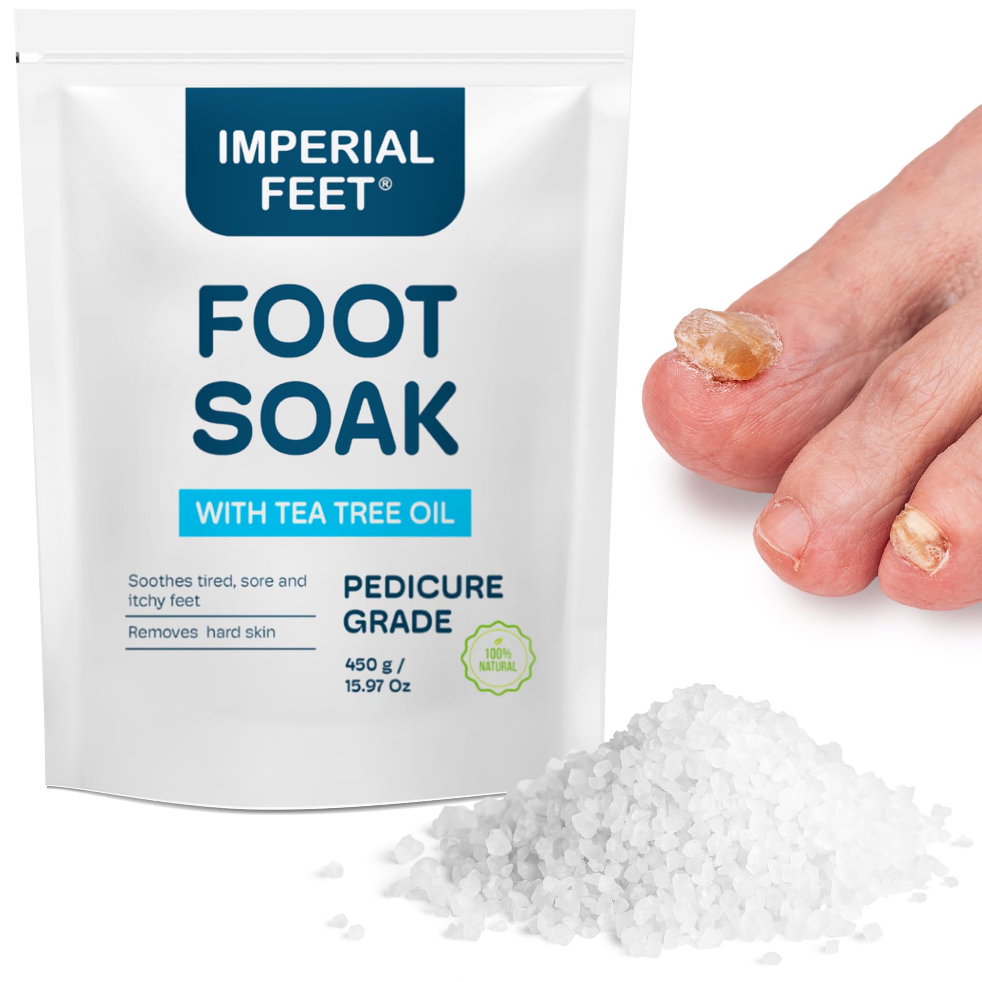 Jolof Store Tea Tree Oil & Epsom Salt Foot Soak for Nail Fungus