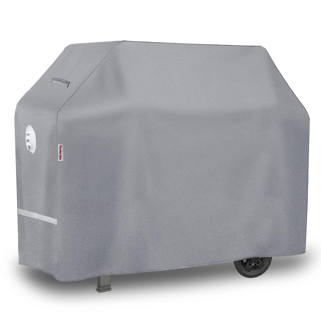 Turtle Life 54 Inch BBQ Grill Cover | Heavy Duty Waterproof Grey