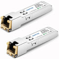 QSFPTEK 1000BASE-T RJ45 SFP Transceiver – 1G Copper Module, 2-Pack