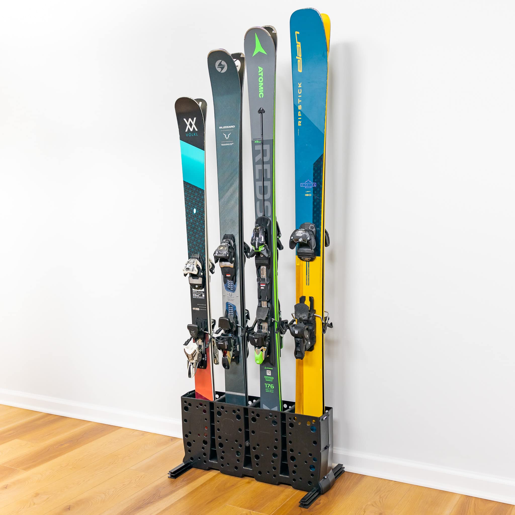 StoreYourBoard Freestanding Ski Storage Rack | 4 Pair Floor Mount