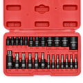 MIXPOWER 25-Piece Torx Bit and Female External E-Torx Socket Set