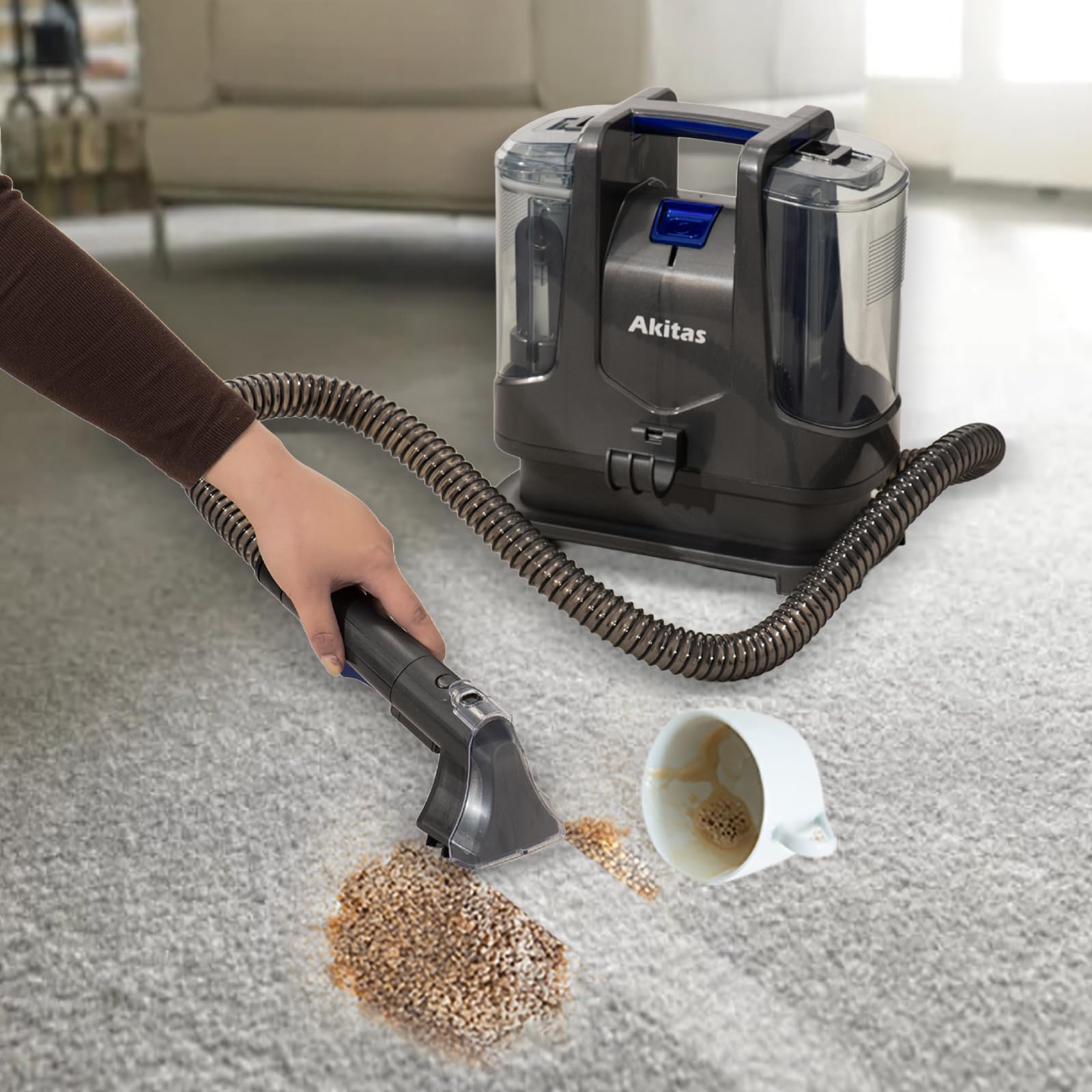 Akitas X6 Spot Cleaner | Portable Carpet Washer for Upholstery & Pet Stains