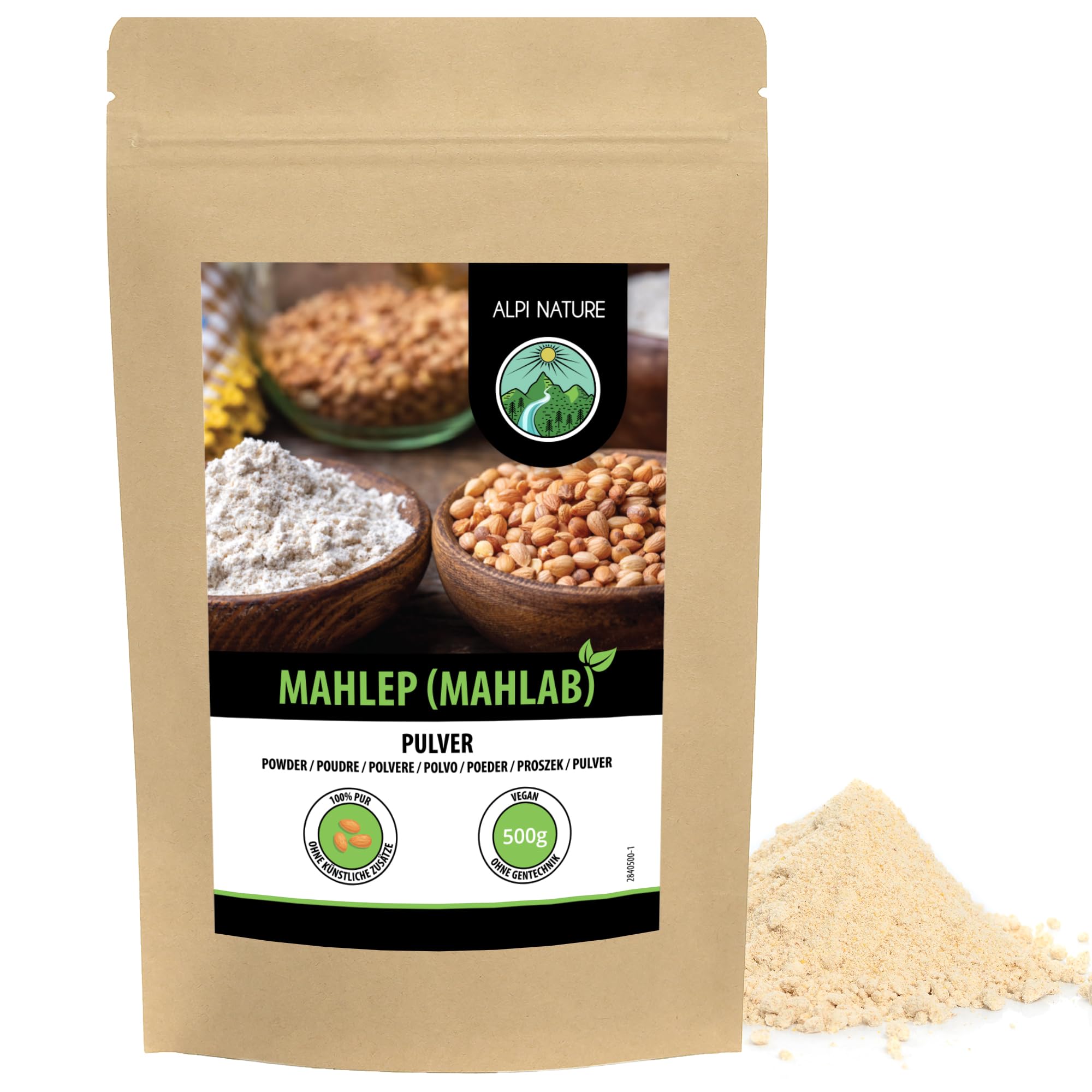Alpi Nature Mahlepi Powder – Ground Mahleb Seeds for Baking, 500g