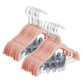 MangoKit Trouser Hangers & Movable Clips,Baby Velvet Hangers 16 Pack Pink - image 1