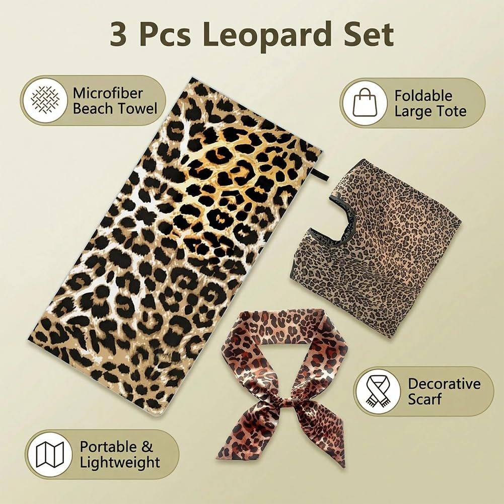 Vexthorion Leopard Quick Dry Towel 160x80CM,Lightweight Towel for Swimming - image 4