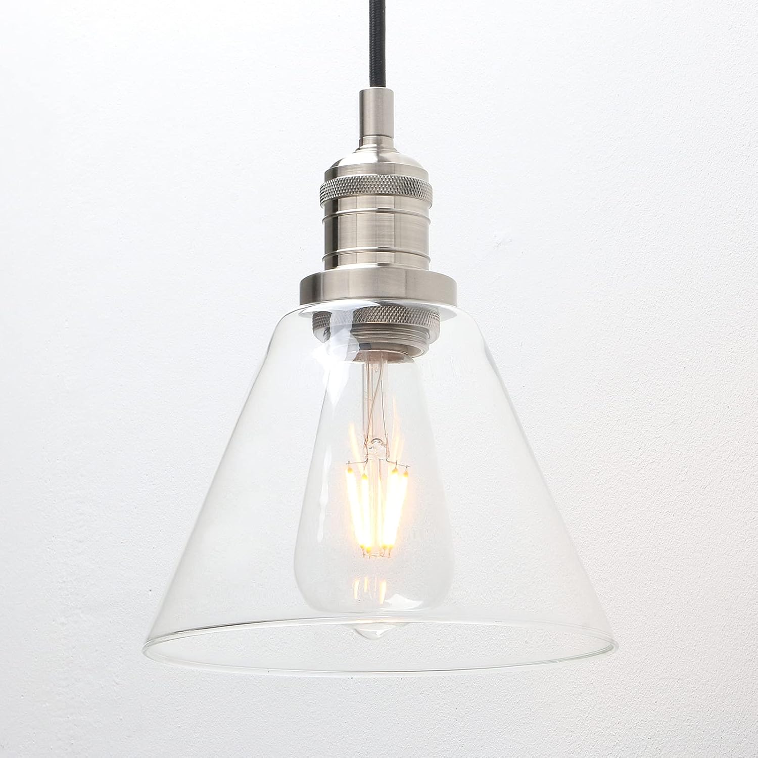 Phansthy Industrial 3-Light Pendant Light | Adjustable Glass Ceiling Lamp