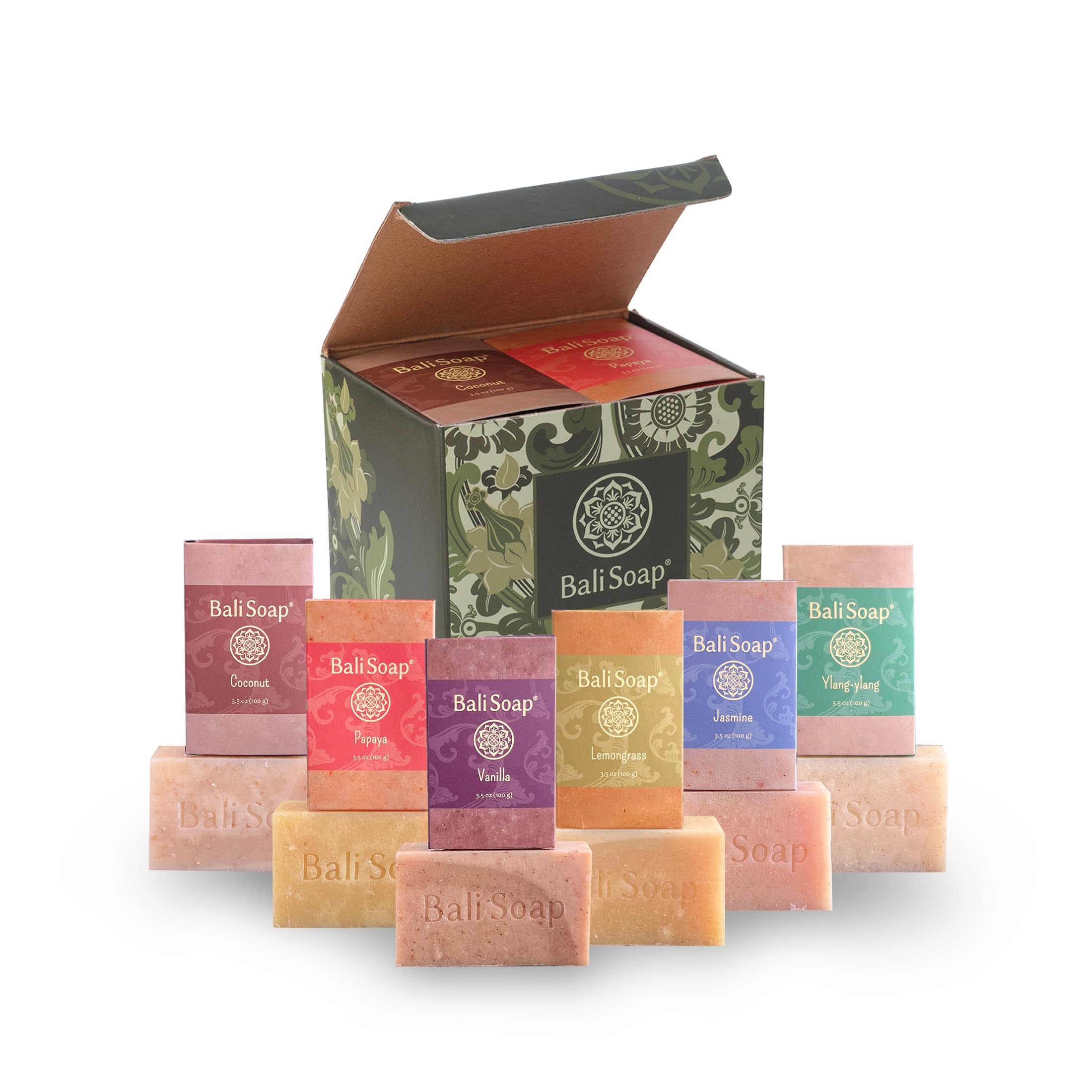 Bali Soap Natural Soap Bar Gift Set – 6 Pack Exfoliating Body Soap
