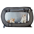 Necoichi Portable Cat Cage – Collapsible Travel Kennel with Fleece Mat