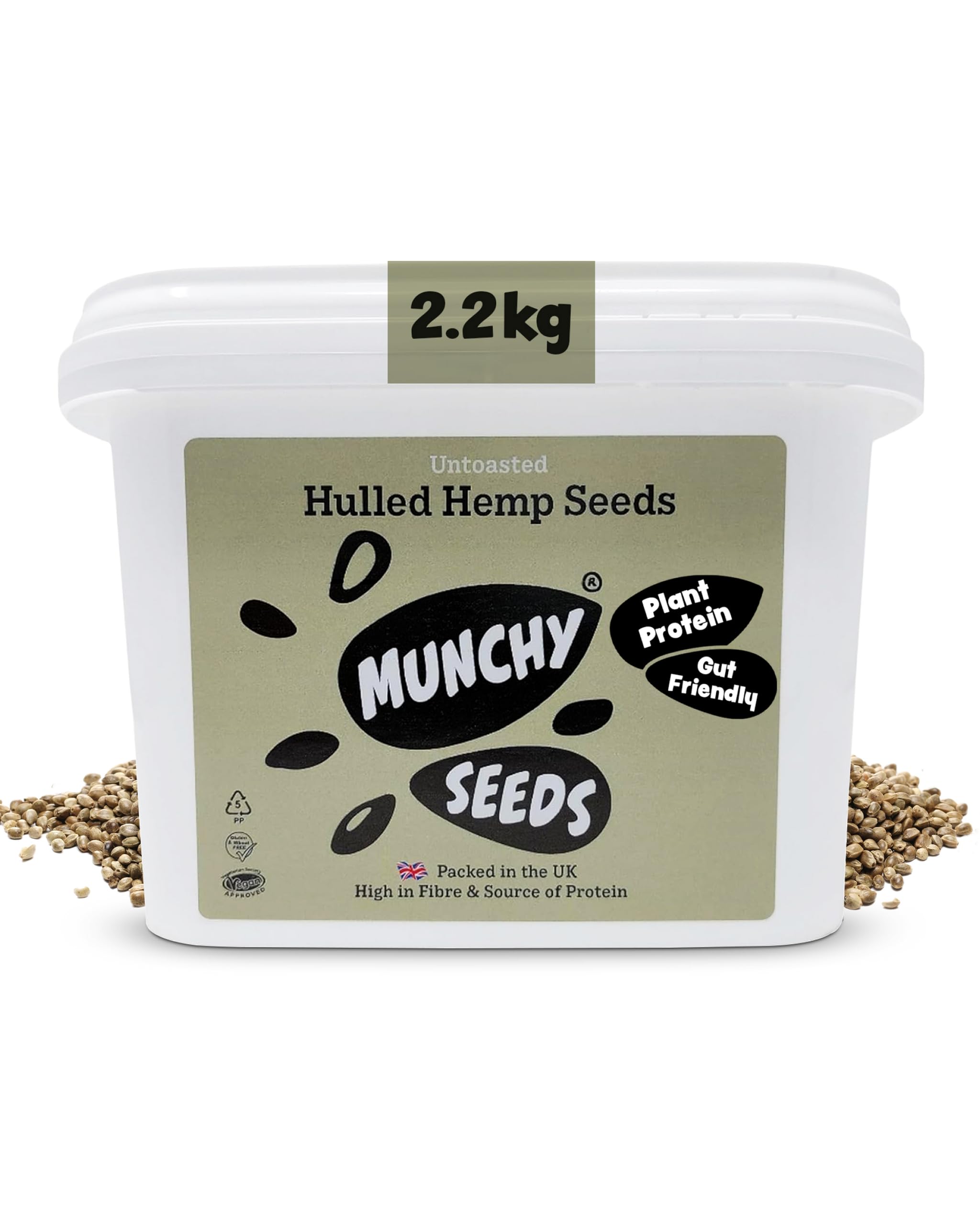 Jolof Store Hulled Hemp Seeds – 2.2kg High Protein Vegan Superfood