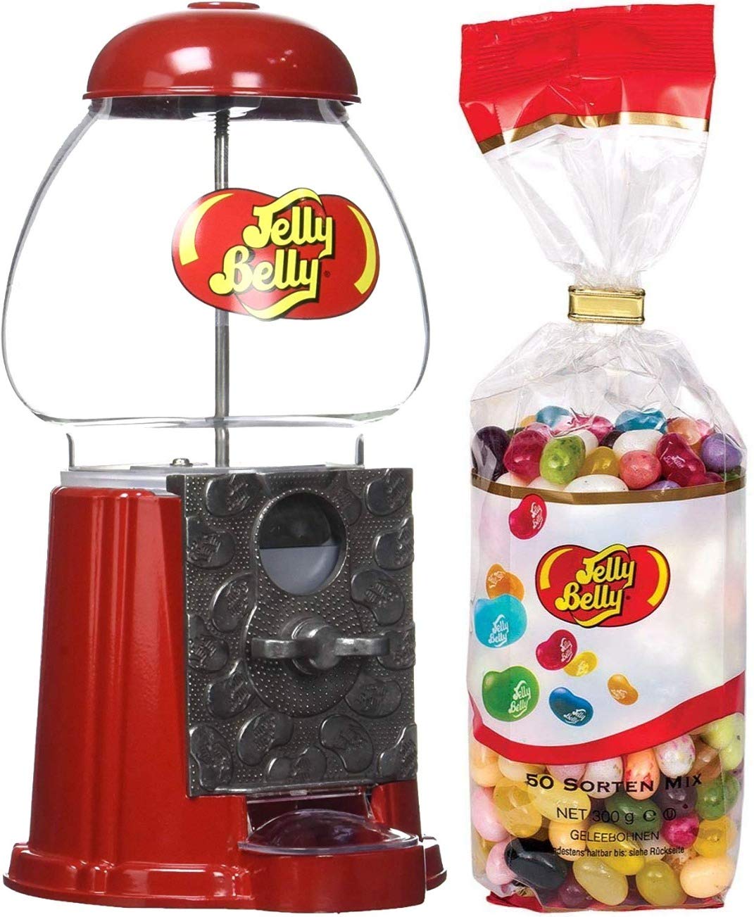 Jelly Belly Mini Bean Machine & 50 Flavours 300g Bag Gift Boxed Bundle