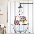 Ttincceer Cute Cat in Bathtub Shower Curtain | Waterproof Polyester, 71x71