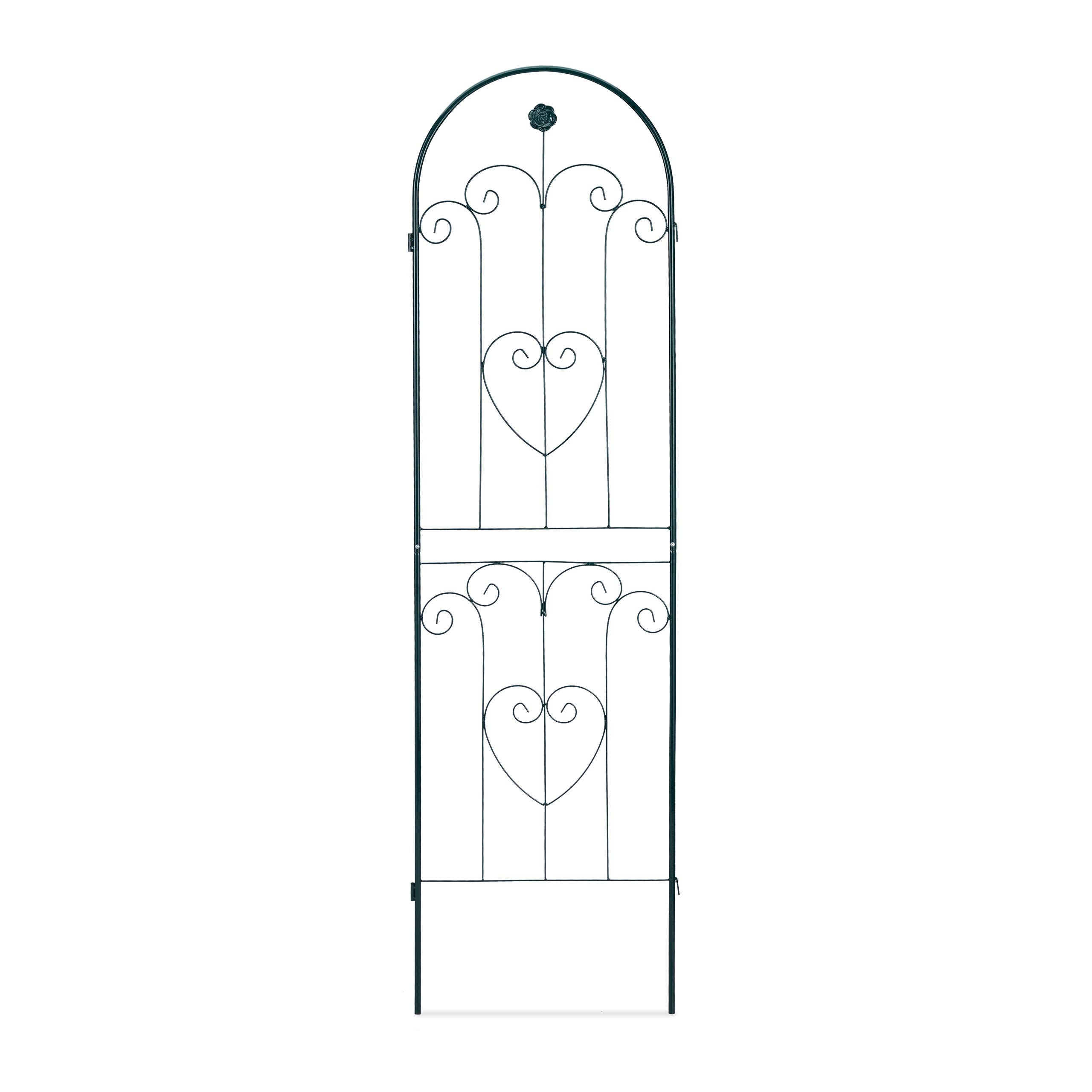 Relaxdays Metal Garden Trellis Set of 2 – 180cm Vintage Climbing Aid