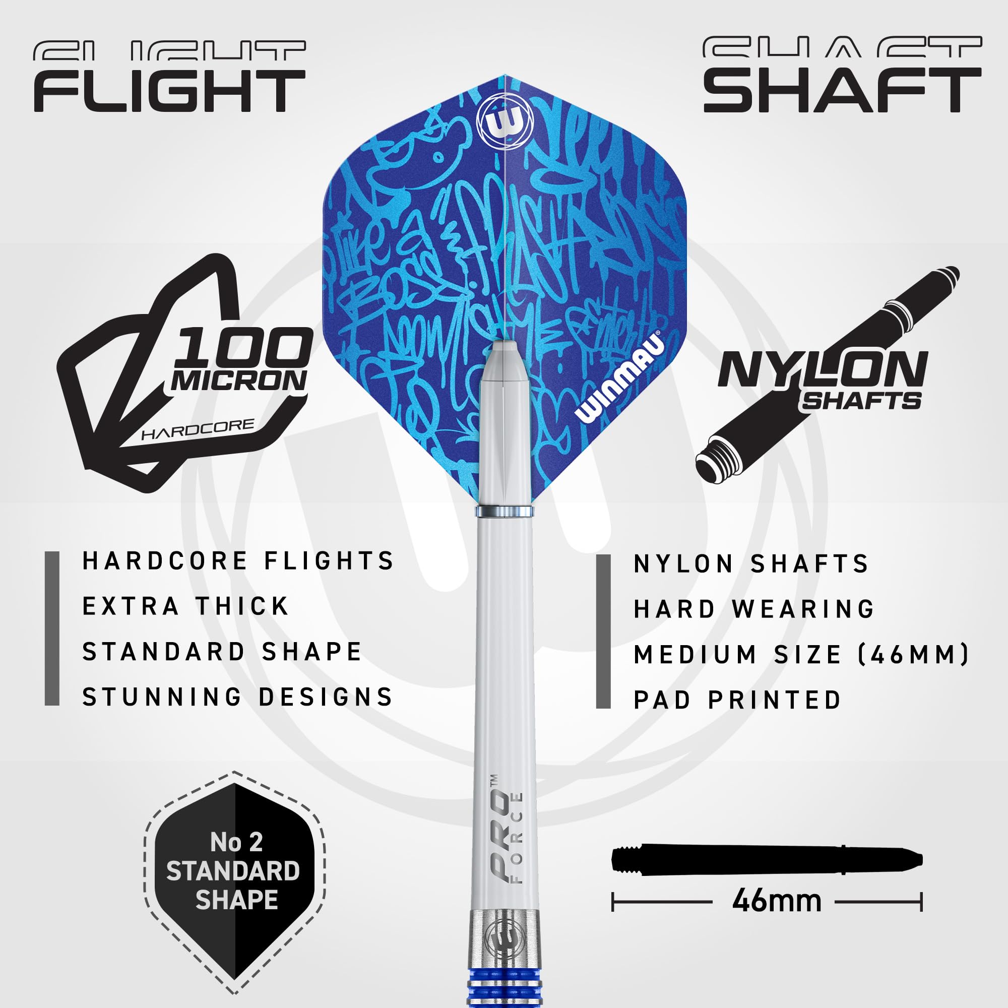 Winmau Advance 500 Series 90% Tungsten Steeltip Darts - Blue 24g