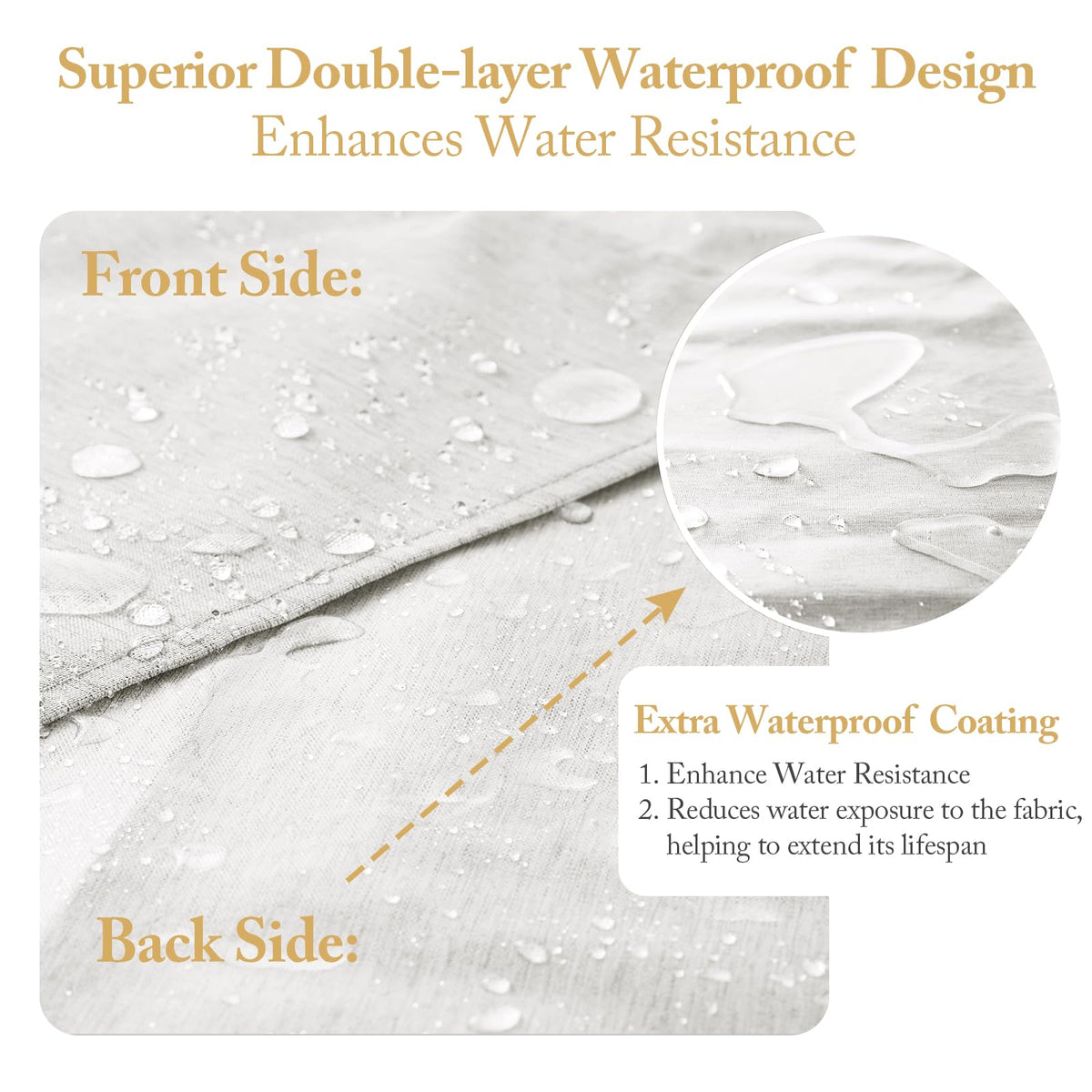 FY&XZH White Shower Curtain, Heavy-Duty Linen-Texture Fabric Shower Curtain, Extra Soft Double-layer waterproof Shower Curtains With Smart Function - image 3