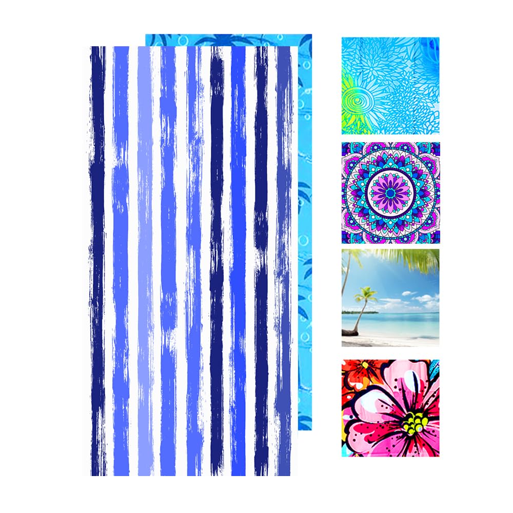 JAODFK Microfibre Beach Towel 71"X32" Quick Dry Lightweight Sand Free Extra Large Thin Towels Travel Essentials For Adults Womens Swim Bath - image 1