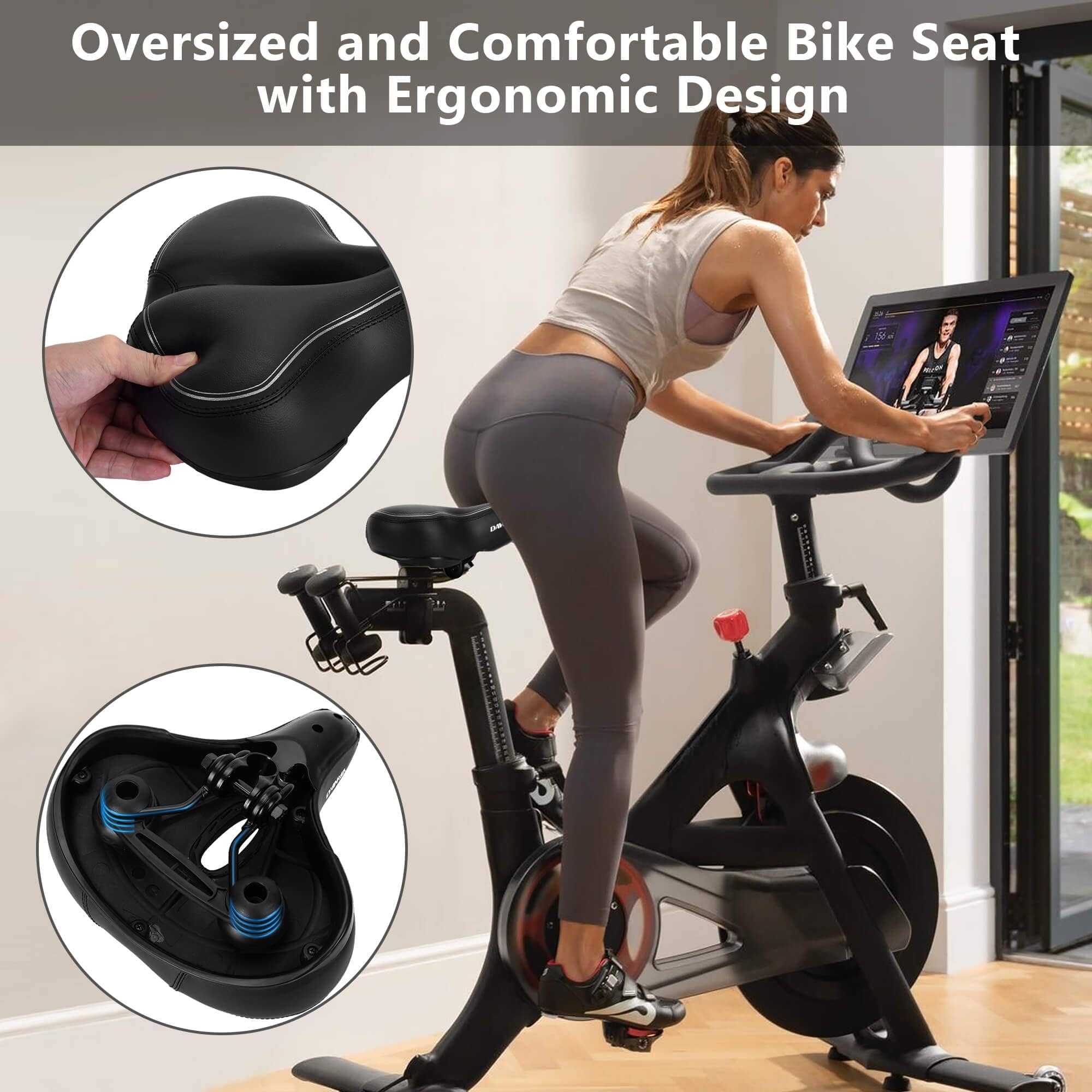 DAWAY C30i Oversized Bike Seat - Memory Foam Padded Bicycle Saddle