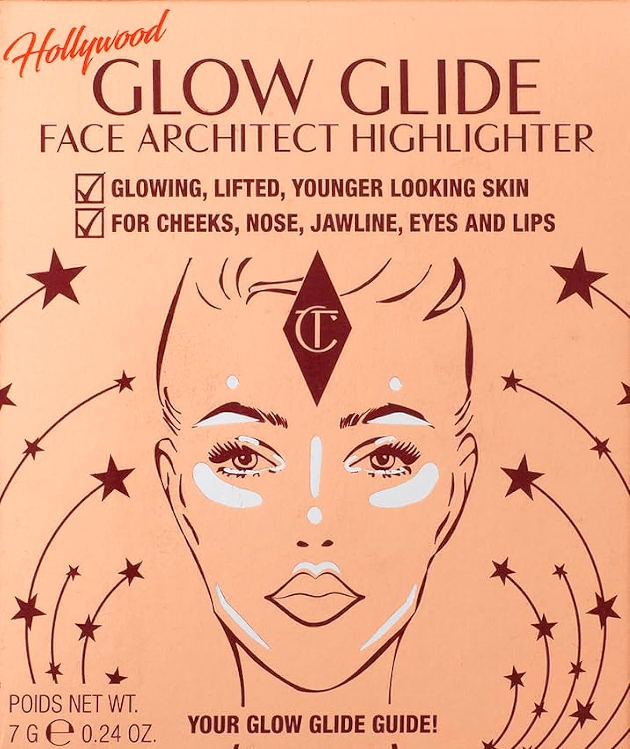 Charlotte Tilbury Hollywood Glow Glide Face Highlighter - Pillow Talk